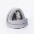 High Quality Cat House Beds Kittens Pet Sofa Mats [Beige grey-L]