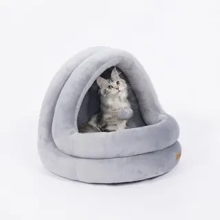 High Quality Cat House Beds Kittens Pet Sofa Mats [Grey-S]