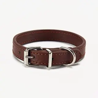 Pet supplies collar [Coffee-M 1.5*30]