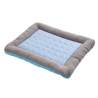 Pet Cooling Pad Bed For Dogs Cats [Blue-S]