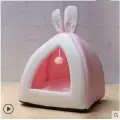 Cat House Cat House Villa Cat Bed Small Dog Kennel [Pink-M]