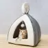Cat House Cat House Villa Cat Bed Small Dog Kennel [Yellow-L]
