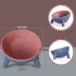 Cat Dog Bowl With Stand Pet Feeding Food Bowls [Moff green]