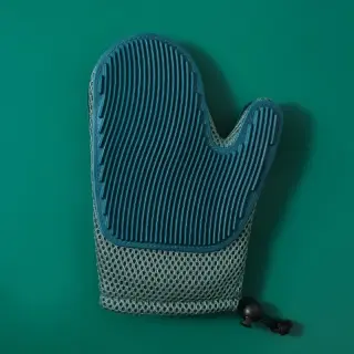 Comb 2-in-1 Floating Hair Removal Pet Gloves [Blue]