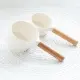 Pet Food Spoon With Bamboo Handle [White-S]