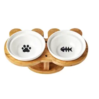 Ceramic Pet Products Cat Bowl [Fish bone claw]