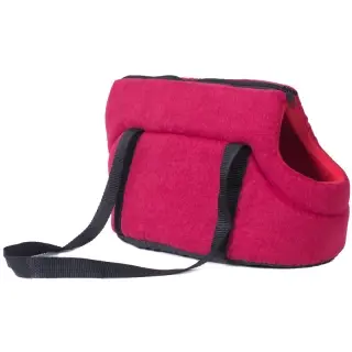 Portable Dog Carrier Bag Mesh Breathable [Red-Small]