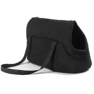 Portable Dog Carrier Bag Mesh Breathable [Black-Small]