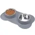 Dog Bowl Stainless Steel Silicone Mat [Gray]