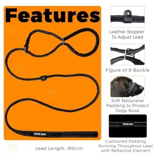 Integrated Anti-Bite Muzzle & Leash [Nylon]