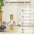 Tall Cat Scratching Post for Indoor Cats 47cm [Burgundy]