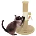 Tall Cat Scratching Post for Indoor Cats 47cm [Burgundy]