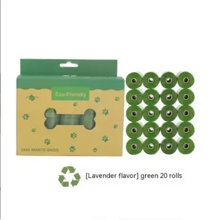 Fragrance Degradable Poop Bag [Boxed 20 Rolls-Army Green]