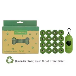 Fragrance Degradable Poop Bag [Boxed 16 Rolls Distributor-Army Green]
