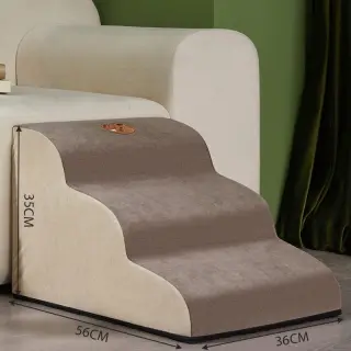 Pet Stairs Dog Slope [Brown Third Order 36x56x35 -Pet Ramp Stairs]