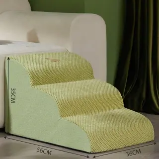 Pet Stairs Dog Slope [Green Third Order 36x56x35 -Pet Ramp Stairs]