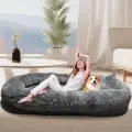 Queen Bed Pet Plush Sofa [Dark Gray-5XL]