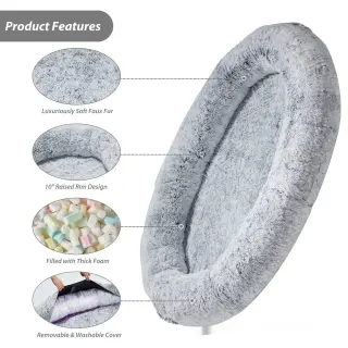 Queen Bed Pet Plush Sofa [Light Gray-5XL]