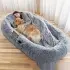 Queen Bed Pet Plush Sofa [Khaki-5XL]