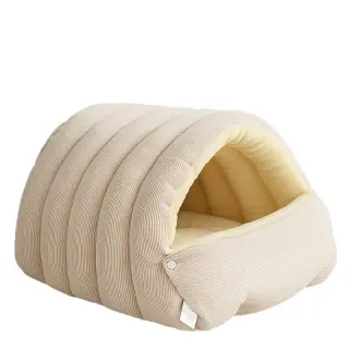 Removable And Washable Closed Cat House Nest [Medium-Light Beige]