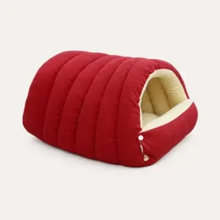 Removable And Washable Closed Cat House Nest [Large Size-Red]