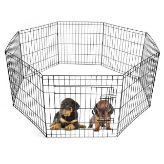 Foldable Pet Fence Partition Gate Dog Cage Enclosure [30 inch 76×61cm×8 pcs]