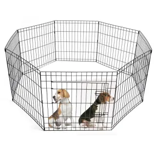 Foldable Pet Fence Partition Gate Dog Cage Enclosure [36 inch 91.5×61cm×6 pcs]