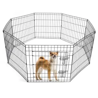 Foldable Pet Fence Partition Gate Dog Cage Enclosure [48 inch 122×61cm×6 pcs]