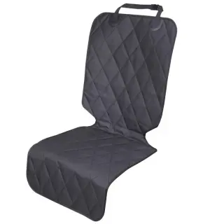 Car Simple Front Passenger Seat Cushion [Black-1PC]