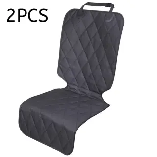 Car Simple Front Passenger Seat Cushion [Black-2PCS]