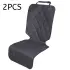 Car Simple Front Passenger Seat Cushion [Black-2PCS]