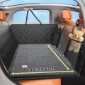 Car Pet Rear Seat Cushion Mat [Dark Gray-130x63CM-Brick]