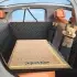 Car Pet Rear Seat Cushion Mat [Khaki-130x63CM-Square Grid]